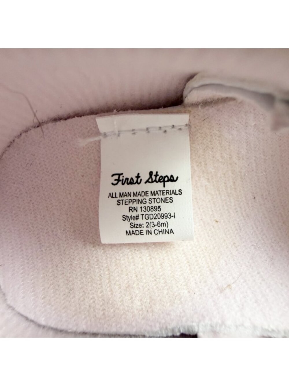 First Steps Baby Mary Jane Scalloped Bow Shoes Baby Girls 3-6 Months 2 - Picture 5 of 5